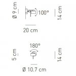 Настенный светильник бра Axo Light AP AX20 PI CR Axo