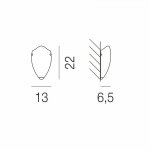 Настенный светильник Vistosi AP CALICE 22 RS OR