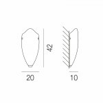 Настенный светильник Vistosi AP CALICE 42 VE OR