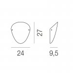 Настенный светильник Vistosi AP OVALINA BL