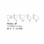 Настенный светильник Vistosi AP PHOBOS RS