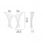 Настенный светильник Vistosi AP TWISTER GD BC CR