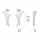 Настенный светильник Vistosi AP TWISTER PD BC CR