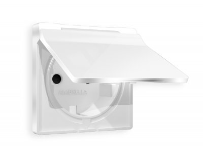 Лицевая панель ALFA (Белый глянец) для электрической розетки с заземлением со шторками и крышкой IP44 QUANT AP1080 Ambrella Volt Лицевая панель ALFA (Белый глянец) для электрической розетки с заземлением со шторками и крышкой IP44 QUANT AP1080 Ambrella Volt