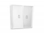 Лицевая панель ALFA (Белый матовый) для 2-кл выключателей с подсветкой QUANT AP1240 Ambrella Volt