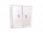Лицевая панель ALFA (Жемчуг) для 2-клавишных выключателей с подсветкой QUANT AP2040 Ambrella Volt