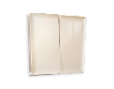 Лицевая панель ALFA (Бежевый глянец) для 2-клавишных выключателей QUANT AP3030 Ambrella Volt