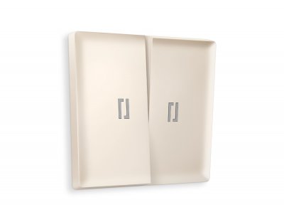 Лицевая панель ALFA (Бежевый матовый) для 2-кл выключателей с подсветкой QUANT AP3240 Ambrella Volt