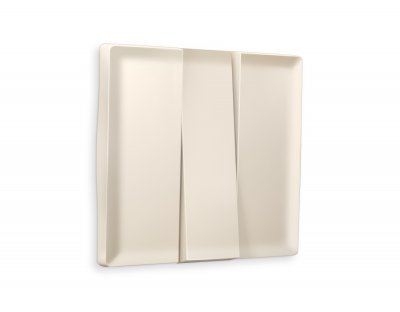 Лицевая панель ALFA (Бежевый матовый) для 3-кл выключателей QUANT AP3250 Ambrella Volt