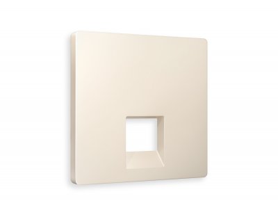 Лицевая панель ALFA (Бежевый матовый) для компьютерной/телефонной розетки RJ-45/RJ-11 QUANT AP3320 Ambrella Volt