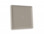 Лицевая панель ALFA (Серо-бежевый матовый) для 1-кл  выключателей с подсветкой QUANT AP3620 Ambrella Volt