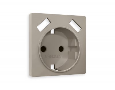 Лицевая панель ALFA (Серо-бежевый матовый) для электрической розетки с/з со шторками 2USB A+A QUANT AP3690 Ambrella Volt Лицевая панель ALFA (Серо-бежевый матовый) для электрической розетки с/з со шторками 2USB A+A QUANT AP3690 Ambrella Volt