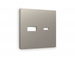 Лицевая панель ALFA (Серо-бежевый матовый) для розетки 2USB A+C QUANT AP3710 Ambrella Volt