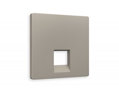 Лицевая панель ALFA (Серо-бежевый матовый) для компьютерной/телефонной розетки RJ-45/RJ-11 QUANT AP3720 Ambrella Volt