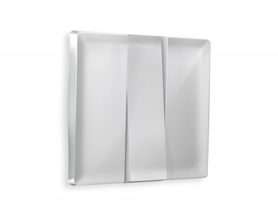 Лицевая панель ALFA (Серебро глянец) для 3-клавишных выключателей QUANT AP4050 Ambrella Volt Лицевая панель ALFA (Серебро глянец) для 3-клавишных выключателей QUANT AP4050 Ambrella Volt