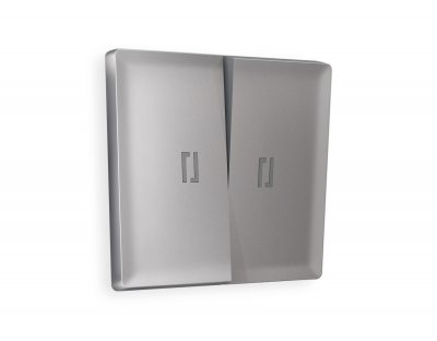 Лицевая панель ALFA (Сталь матовый) для 2-клавишных выключателей с подсветкой QUANT AP5040 Ambrella Volt Лицевая панель ALFA (Сталь матовый) для 2-клавишных выключателей с подсветкой QUANT AP5040 Ambrella Volt