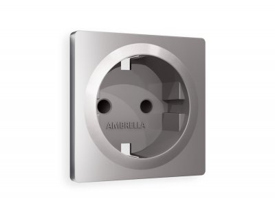 Лицевая панель ALFA (Сталь матовый) для электрической розетки с заземлением и шторками QUANT AP5070 Ambrella Volt Лицевая панель ALFA (Сталь матовый) для электрической розетки с заземлением и шторками QUANT AP5070 Ambrella Volt