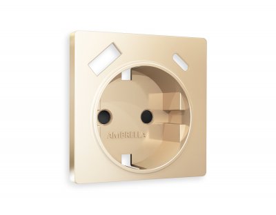 Лицевая панель ALFA (Шампань) для электрической розетки с заземлением со шторками 2USB A+C QUANT AP6100 Ambrella Volt Лицевая панель ALFA (Шампань) для электрической розетки с заземлением со шторками 2USB A+C QUANT AP6100 Ambrella Volt