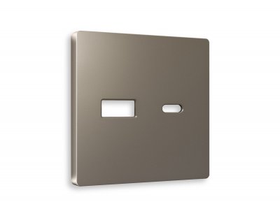 Лицевая панель ALFA (Темная бронза матовый) для розетки 2USB тип A+C QUANT AP6410 Ambrella Volt