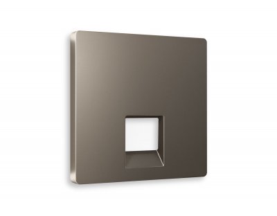 Лицевая панель ALFA (Темная бронза матовый) для компьютерной/телефонной розетки RJ-45/RJ-11 QUANT AP6420 Ambrella Volt