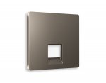 Лицевая панель ALFA (Темная бронза матовый) для компьютерной/телефонной розетки RJ-45/RJ-11 QUANT AP6420 Ambrella Volt