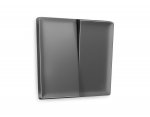 Лицевая панель ALFA (Антрацит серый) для 2-клавишных выключателей QUANT AP6530 Ambrella Volt