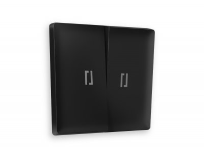 Лицевая панель ALFA (Черный матовый) для 2-клавишных выключателей с подсветкой QUANT AP8040 Ambrella Volt Лицевая панель ALFA (Черный матовый) для 2-клавишных выключателей с подсветкой QUANT AP8040 Ambrella Volt