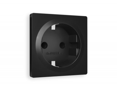 Лицевая панель ALFA (Черный матовый) для электрической розетки с заземлением и шторками QUANT AP8070 Ambrella Volt Лицевая панель ALFA (Черный матовый) для электрической розетки с заземлением и шторками QUANT AP8070 Ambrella Volt