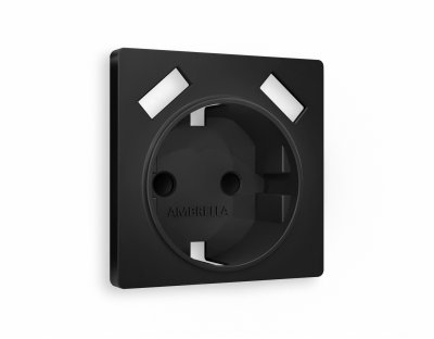 Лицевая панель ALFA (Черный матовый) для электрической розетки с заземлением со шторками 2USB A+A QUANT AP8090 Ambrella Volt Лицевая панель ALFA (Черный матовый) для электрической розетки с заземлением со шторками 2USB A+A QUANT AP8090 Ambrella Volt