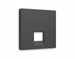 Лицевая панель ALFA (Графит Мягкое касание) для компьютерной/телефонной розетки RJ-45/RJ-11 QUANT AP9120 Ambrella Volt