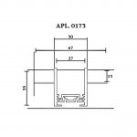 Шинопровод трековый Aployt APL.0173.00.100 Magnetic track 48