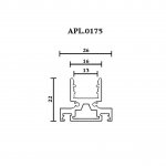 Шинопровод трековый Aployt APL.0175.00.200 Magnetic track 48