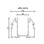 Шинопровод трековый Aployt APL.0274.10.200 Magnetic track 220