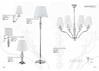 

Светильник Crystal lux ARMANDO PT1 CHROME, ARMANDO PT1 CHROME