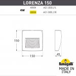 Светильник для подсветки лестниц накладной FUMAGALLI LORENZA 150 AS1.000.000.WXJ1L