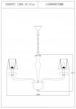 Люстра подвесная Lucia Tucci ASHANTI 1260.10 blue