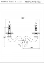 Светильник настенный бра Lucia Tucci ASHANTI W1255.2 clear