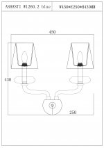 Светильник настенный бра Lucia Tucci ASHANTI W1260.2 blue