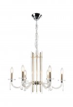 Люстра Crystal Lux AURELIO SP6 GOLD+CHROME/TRANSPARENT (0210/306)