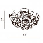 Потолочная люстра Azzardo Hair 2 AZ0171