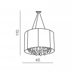 Подвесная люстра Azzardo Sidney round AZ0512