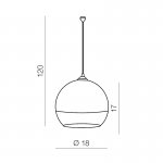 Подвесная люстра Azzardo Silver ball 18 AZ0731