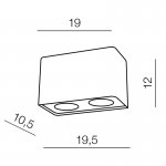 Накладной светильник  Azzardo Nino 2 AZ0737
