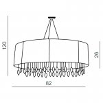 Подвесная люстра Azzardo Sidney oval AZ0757