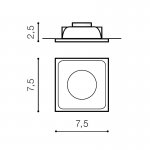 Встраиваемый светильник Azzardo Pio AZ0760