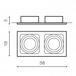 Встраиваемый светильник Azzardo Sisto 2 AZ0794
