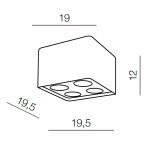 Накладной светильник  Azzardo Nino 4 AZ0851