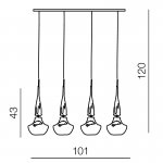 Подвесной светильник Azzardo Tasos 4 AZ0884