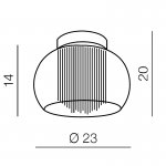 Потолочная люстра Azzardo Rego 23 AZ1001