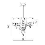 Подвесная люстра Azzardo Impress 3 AZ1006
